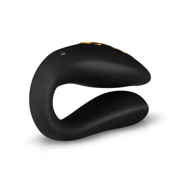 Panthra Zuna - vibromasseur couple rechargeable étanche - léopard noir