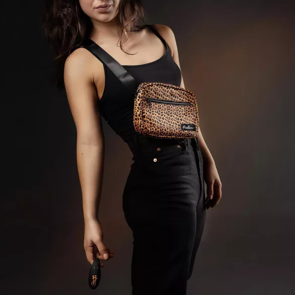 Panthra Zuna - vibromasseur couple rechargeable étanche - léopard noir