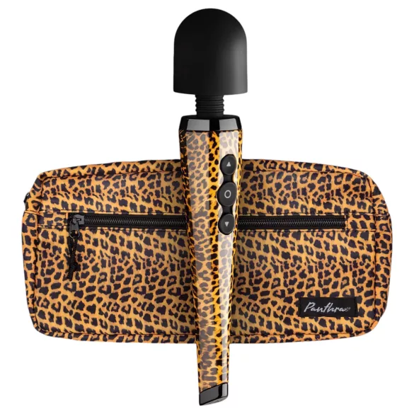 Panthra Shaka Wand - vibromasseur sans fil - motif léopard noir
