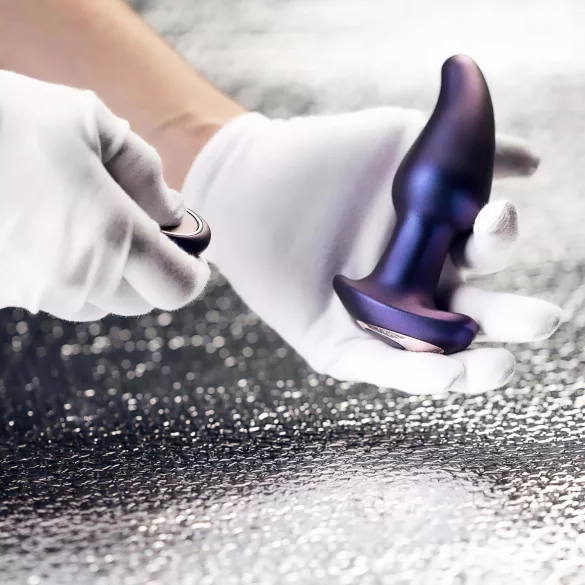 Hueman Asteroid - vibromasseur anal rotatif perlé - silicone violet