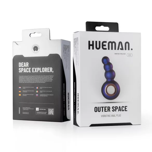 Hueman Outer Space - vibromasseur anal perlé rechargeable - silicone violet