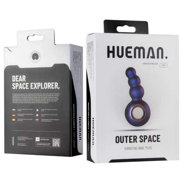Hueman Outer Space - vibromasseur anal perlé rechargeable - silicone violet