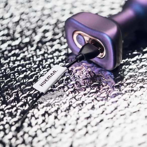 Hueman Space Force - plug anal vibrant à poussées - étanche - violet