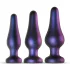 Hueman Comets - coffret plugs anaux silicone - 3 pièces - violet