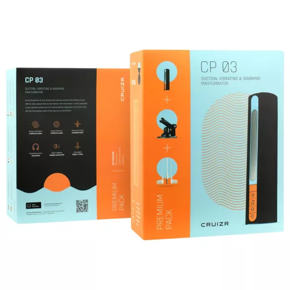 CRUIZR CP03 - masturbateur vibrant à succion rechargeable - noir
