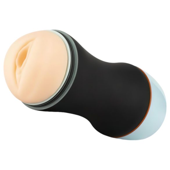 CRUIZR CM06 - masturbateur vibrant rechargeable avec sons - silicone noir bleu