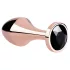Rosy Gold - Plug anal - Pierre noire - métal rose gold