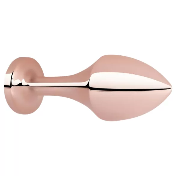 Rosy Gold - Plug anal - Pierre noire - métal rose gold