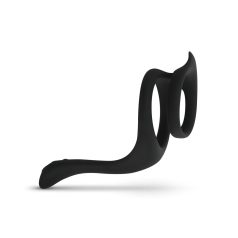   Easytoys - anneau pénis et testicules flexible - silicone noir