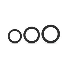 Easytoys - set de cockrings - 3 anneaux - silicone noir