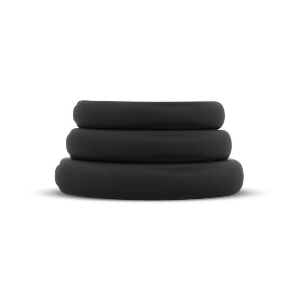Easytoys - set de cockrings - 3 anneaux - silicone noir
