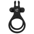 Easytoys - Anneau pénien vibrant pour pénis et testicules - silicone noir