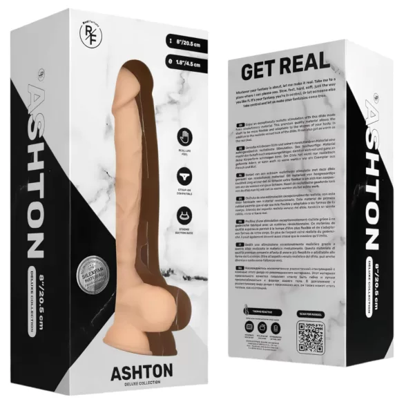 Real Fantasy Ashton - gode réaliste avec testicules - 20,5 cm - couleur chair