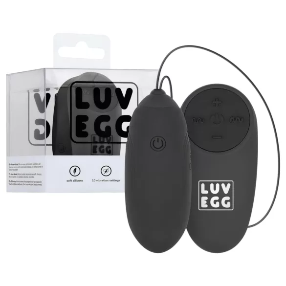 LUV EGG - œuf vibrant télécommandé rechargeable - noir