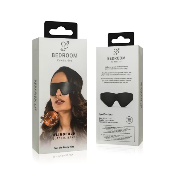 Bedroom Fantasies - masque pour les yeux effet cuir - noir