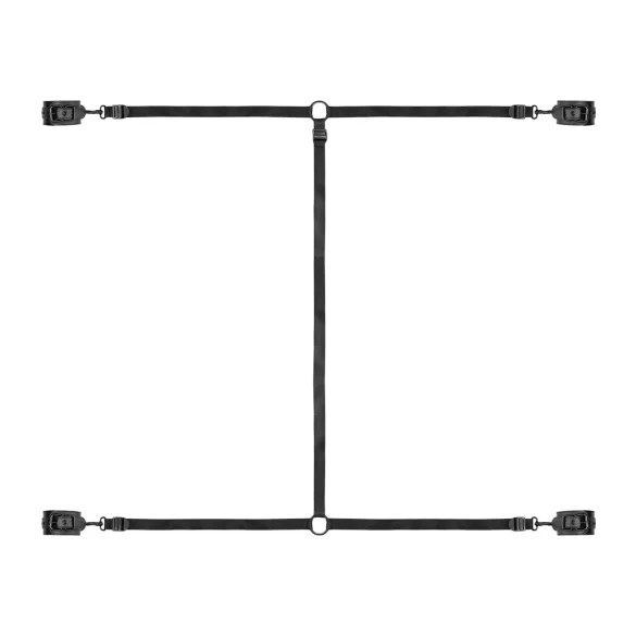 Bedroom Fantasies - kit bondage lit - attaches poignets chevilles - noir