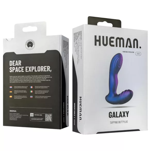 Hueman Galaxy - vibromasseur anal pulsant - silicone violet