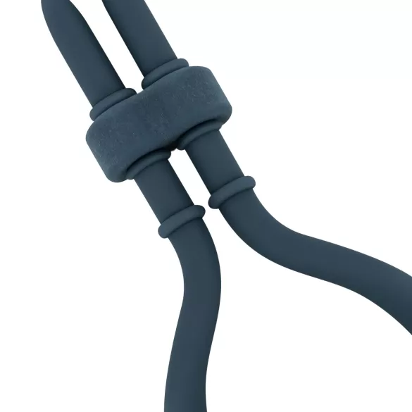 Boners - anneau pénien vibrant réglable - silicone bleu