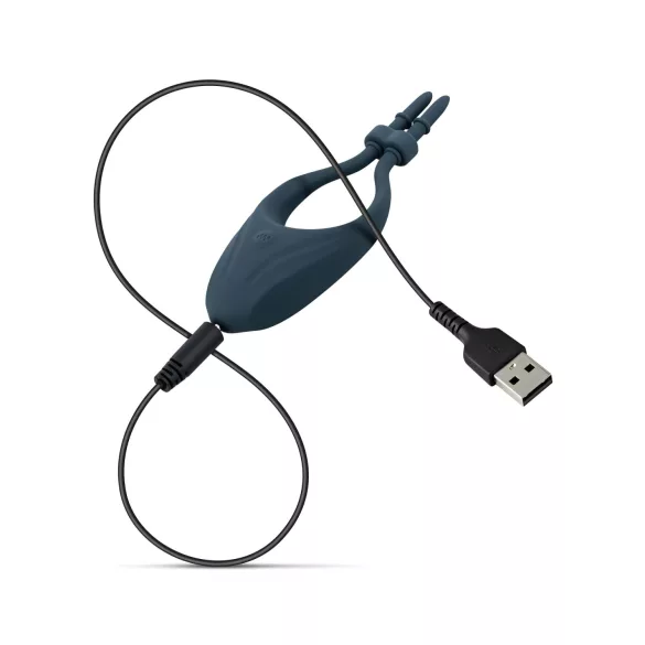 Boners - anneau pénien vibrant réglable - silicone bleu