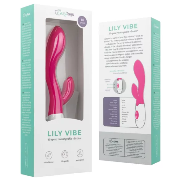 Easytoys - Vibromasseur rabbit rechargeable avec bras clitoridien - rose