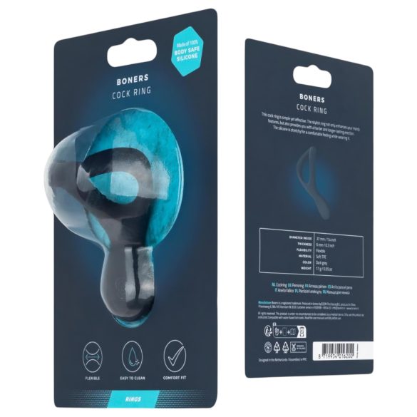 Boners - anneau pénis silicone - gris