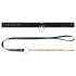 Rosy Gold - collier et laisse - cuir noir et or rose