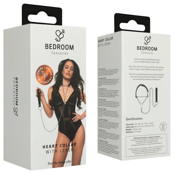 Bedroom Fantasies - collier avec laisse - cuir noir