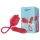Teazers Rose - vibromasseur à va-et-vient avec stimulateur clitoridien langue (rouge)