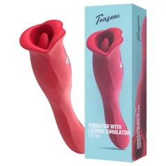   Teazers - vibromasseur double avec stimulateur clitoridien à langue (rouge)