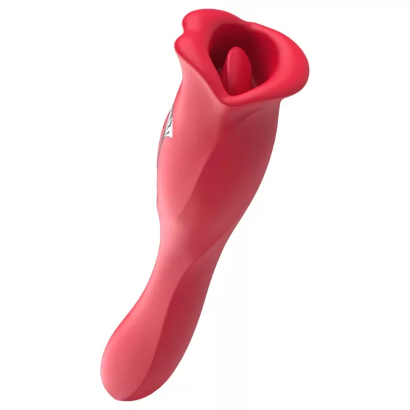 Teazers - vibromasseur double avec stimulateur clitoridien à langue (rouge)