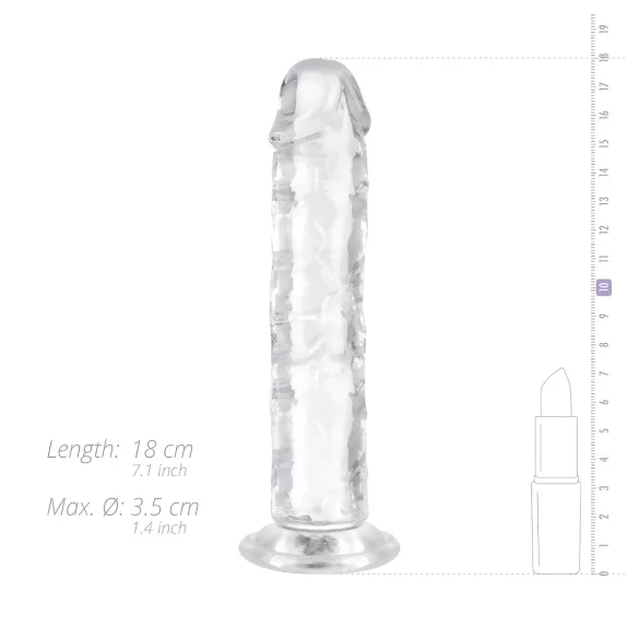 EasyToys - gode ceinture sans harnais - 16 cm - transparent