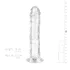 EasyToys - gode ceinture sans harnais - 16 cm - transparent