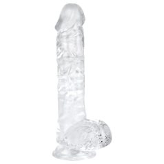   EasyToys - gode ceinture avec testicules - 13,5 cm - transparent