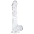 EasyToys - gode ceinture avec testicules - 13,5 cm - transparent