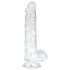EasyToys - gode ceinture avec testicules - 13,5 cm - transparent