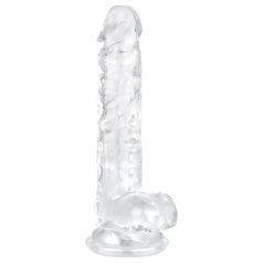 EasyToys - godemichet avec testicules - 17 cm - transparent