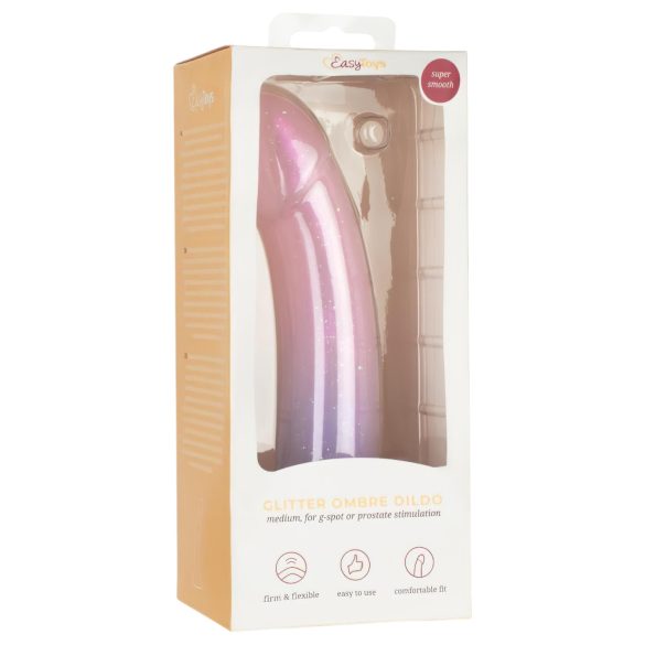 EasyToys Mermaid - gode ceinture pailleté - 19cm - rose