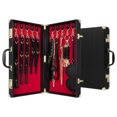   Bedroom Fantasies - Coffret BDSM 11 pièces - accessoires bondage cuir noir