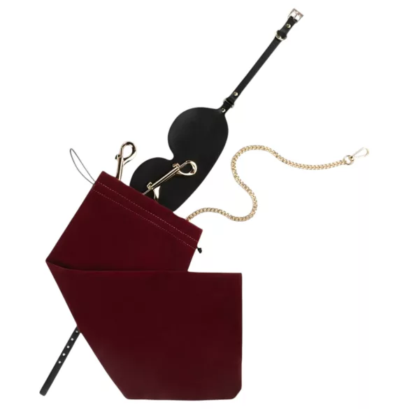 Bedroom Fantasies - Coffret BDSM 11 pièces - accessoires bondage cuir noir