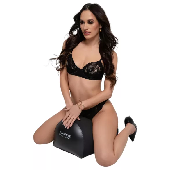 Bedroom Fantasies - coussin sexuel gonflable avec support vibromasseur - noir