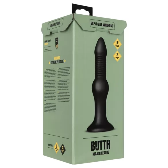 BUTTR - plug anal - forme bombée - silicone noir