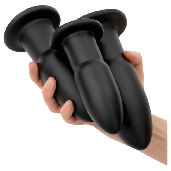 BUTTR - kit de training anal - boules progressives - silicone noir