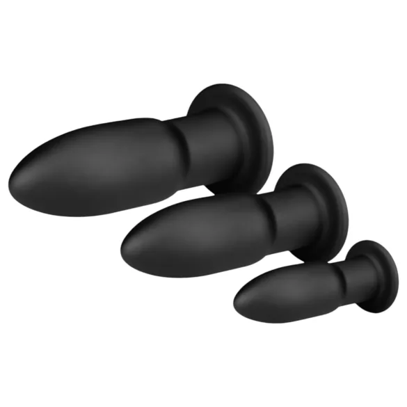 BUTTR - kit de training anal - boules progressives - silicone noir