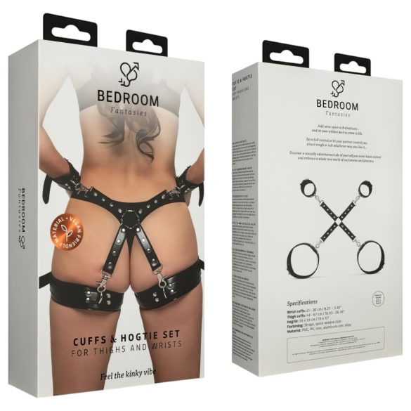 Bedroom Fantasies - menottes poignets et cuisses - noir