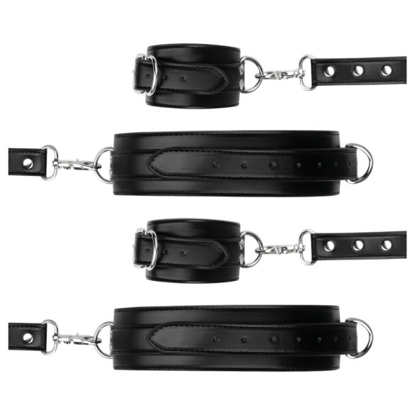 Bedroom Fantasies - menottes poignets et cuisses - noir