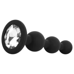 EasyToys - plug anal perlé - silicone noir