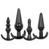EasyToys - set plug anal - 4 pièces - silicone noir