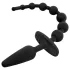 EasyToys - plug anal 2 en 1 - silicone noir