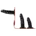 Easytoys - harnais avec triple godemichet - noir