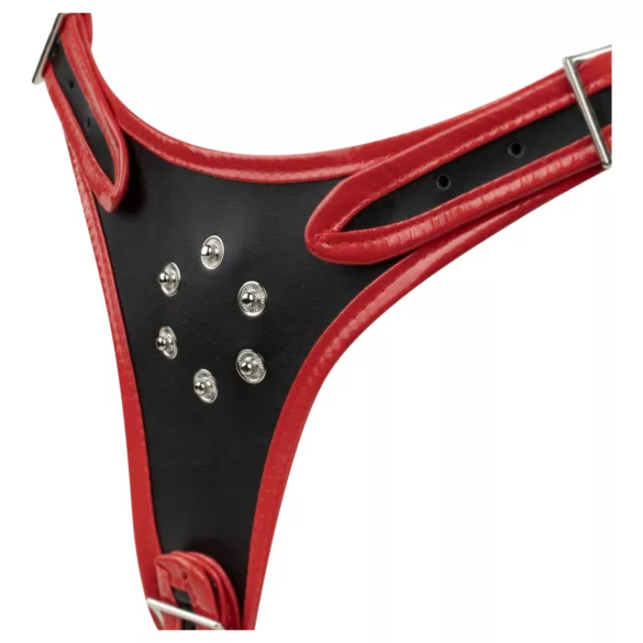 Easytoys - harnais avec triple godemichet - noir